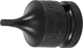 Kraft-Bit-Einsatz | Länge 43 mm | Antrieb Innenvierkant 12,5 mm (1/2") | Innenvielzahn (für XZN) M4