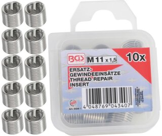 Ersatz-Gewindeeinsätze | M11 x 1,5 mm | 10-tlg.