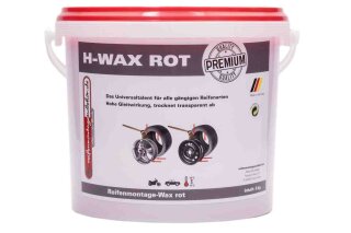 H-WAX ROT Reifenmontagewachs 5kg premium für PKW- und Zweiradmontagen (Made in Germany) frostsicher bis -15°