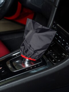 Mehrweg Schaltknaufschoner Nylon mit Gummizug 13 x 14 cm