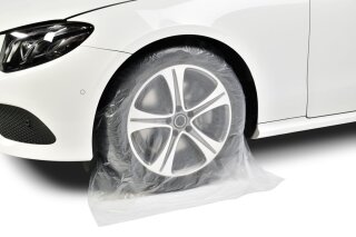 Radabdeckung Polyethylen 700 x 900 x 345 mm, 250 Stück auf Rolle