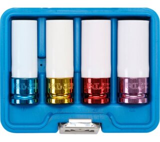 Kraft-Schoneinsatz-Satz | Antrieb Innenvierkant 12,5 mm (1/2") | SW 17 / 19 / 21 / 22 mm | 4-tlg.