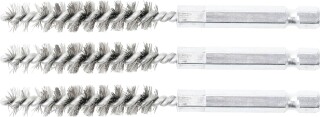 Stahlbürste | 10 mm | Antrieb Außensechskant 6,3 mm (1/4") | 3-tlg.