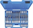 Bit-Einsatz-Satz | Antrieb Innenvierkant 12,5 mm (1/2") | TPS-Profil (f&uuml;r Torx Plus) mit Bohrung TPS20 - TPS70 | 32-tlg.