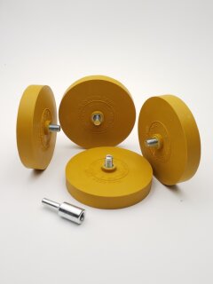 Sonderaktion: 4x RMZ Premium Klebereste-Entferner, Folien- und PlakettenRadierer + 1x Aufspanndorn