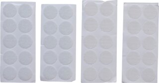 Klettpunkte | selbstklebend | weiß | 40-tlg.