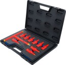 VDE-Bit-Einsatz-Satz | Antrieb Innenvierkant 12,5 mm (1/2") | T-Profil (f&uuml;r Torx) T20 - T55 | 10-tlg.