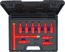 VDE-Bit-Einsatz-Satz | Antrieb Innenvierkant 12,5 mm (1/2") | T-Profil (f&uuml;r Torx) T20 - T55 | 10-tlg.