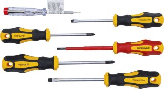VDE-Elektriker- / Schraubendreher-Satz | Schlitz / Kreuzschlitz | 6-tlg.