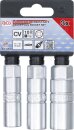Z&uuml;ndkerzen-Einsatz-Satz Zw&ouml;lfkant | Antrieb Innenvierkant 10 mm (3/8") | SW 14 - 16 - 18 mm | 3-tlg.