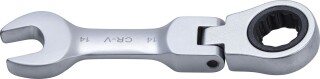 Ratschenring-Maulschlüssel | kurz | abwinkelbar | SW 14 mm