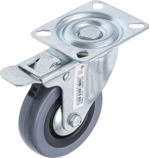 Lenkrolle mit Bremse | mit Anschraubsockel | Ø 75 mm