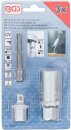 Multi-Einsatz mit Adapter-Satz | 10 mm (3/8") | SW 9 - 21 mm | 3-tlg.