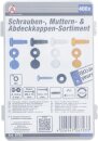 Schrauben-, Muttern- und Abdeckkappen-Sortiment | 400-tlg.