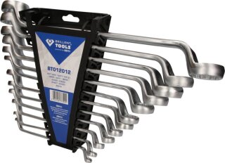 Doppel-Ringschlüssel-Satz, gekröpft, 12-tlg