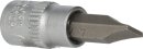 1/4" Schlitz Bit-Stecknuss, 1,2 x 7 mm