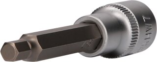 1/2" Innensechskant Bit-Stecknuss, 100 mm lang, 7 mm