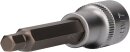 1/2" Innensechskant Bit-Stecknuss, 100 mm lang, 7 mm