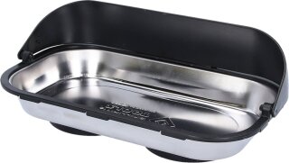 Magnetisches Tablett / Schale aus Edelstahl mit Auffangrahmen 140 x 240 mm