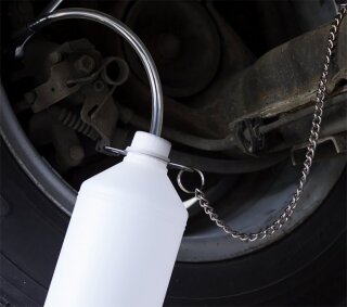 Druckluft-Bremsentlüftungsgerät mit Auffangflasche