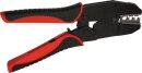 Crimpzange f&uuml;r isolierte Kabelschuhe und Endverbinder mit Schrumpfschlauch