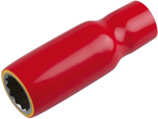 3/8" Stecknuss mit Schutzisolierung, lang, 19 mm