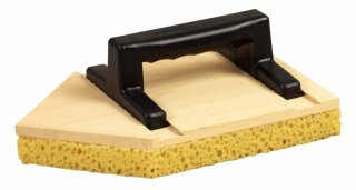 Holz-Reibebrett, spitz mit Schwamm, 140x240mm