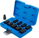 Kraft-Steckschl&uuml;ssel-Einsatz-Satz Sechskant | Antrieb Innenvierkant 12,5 mm (1/2") | SW 10 - 24 mm | 10-tlg.