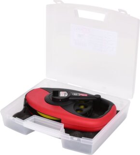 Rahmenbandmaß mit gelbem Stahlband, Kunststoffgehäuse, 50m