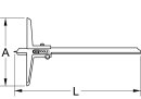 Tiefenmessschieber mit Messstift, 0-300mm