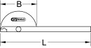 Winkelgradmesser, 220mm