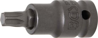 Kraft-Bit-Einsatz | Länge 55 mm | Antrieb Innenvierkant 12,5 mm (1/2") | T-Profil (für Torx) T50