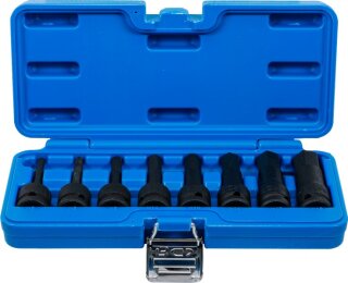 Kraft-Bit-Einsatz-Satz | Antrieb Innenvierkant 12,5 mm (1/2") | Innensechskant 5 - 19 mm | 8-tlg.