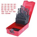 HSS-R Spiralbohrer-Satz, Kunststoffkassette, 25-tlg, 1-13mm