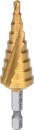 1/4" HSS-TiN Stufenbohrer-Bit,&Oslash; 4-20mm, 9 Stufen