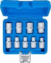 Steckschl&uuml;ssel-Einsatz-Satz E-Profil | Antrieb Innenvierkant 12,5 mm (1/2") | SW E10 - E24 | 9-tlg.