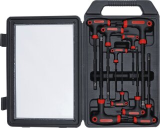 Schraubendreher-Satz mit T-Griff und seitlicher Klinge | Innensechskant | 2 - 10 mm | 9-tlg.