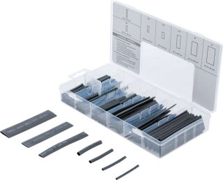 Schrumpfschlauch-Sortiment | schwarz | 127-tlg.