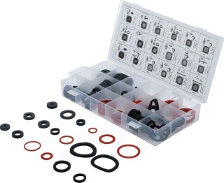 Dichtring-Sortiment | Gummi und Fiberglas | 141-tlg.