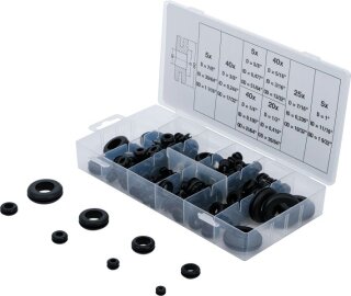 Gummi-Durchgangstüllen-Sortiment | Zoll | 180-tlg.