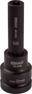 1" Kraft-Stecknuss E-Torx, lang, E18