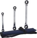 4 in 1 GEARplus umschaltbar Doppel-Ratschenringschl&uuml;ssel-Satz, 3-tlg