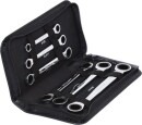 GEARplus Doppel-Ratschenringschl&uuml;ssel-Satz, 6-tlg Lederetui