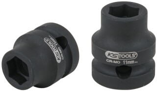 1/2" Sechskant-Kraft-Stecknuss, extra kurz, 11,0 mm