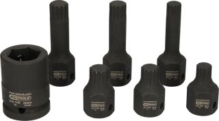 1/2" Spezial-Kraft-Bit-Stecknuss-Satz Vielzahn, 7-tlg M14-M18