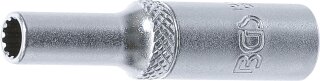 Steckschlüssel-Einsatz Gear Lock, tief | Antrieb Innenvierkant 6,3 mm (1/4") | SW 5 mm