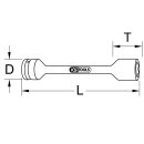 1" Sechskant-Torsions-Kraftstecknuss, XL, 27mm, 450Nm