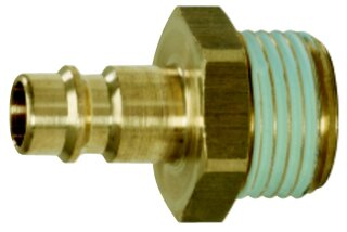 Messing-Stecknippel mit Außengewinde, G3/8"AG