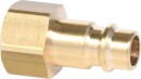 Messing-Stecknippel mit Innengewinde, G1/4"IG