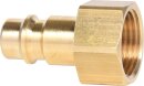 Messing-Stecknippel mit Innengewinde, G3/8"IG